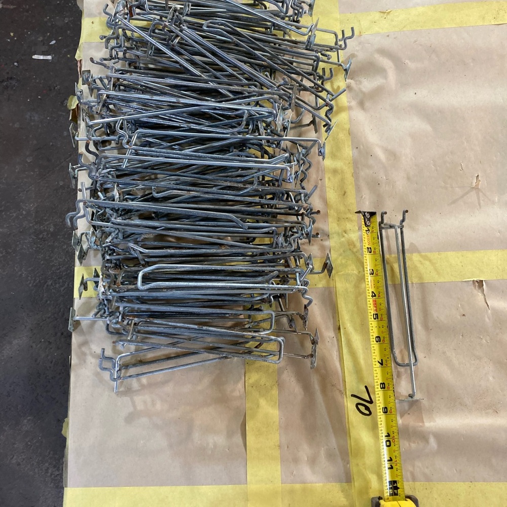 Scanner Hooks for Pegboard 8 inch price tag display end count 70 pieces